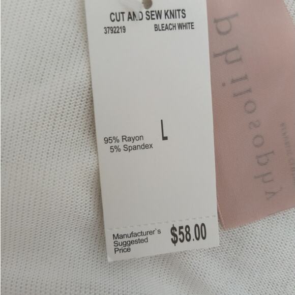 Philosophy Open Front Cardigan Women's Size L White Long Sleeve Longline Sweater - Picture 4 of 12